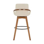 Tabouret de bar pivotant en similicuir et bois 30 po Baylor - Armen Living