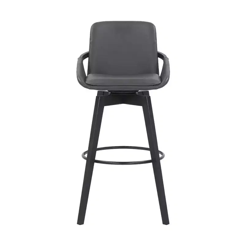 Tabouret de bar pivotant en similicuir et bois 30 po Baylor - Armen Living