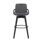 Tabouret de bar pivotant en similicuir et bois 30 po Baylor - Armen Living