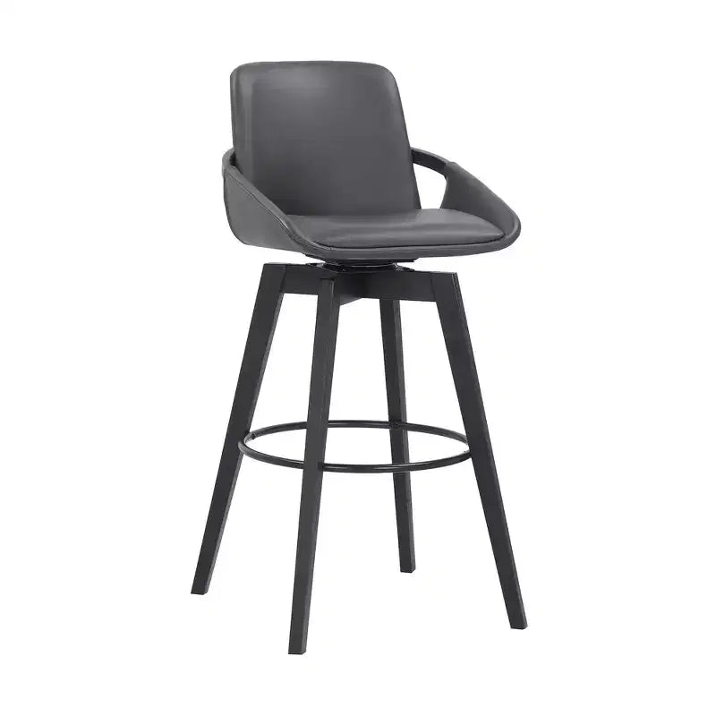 Tabouret de bar pivotant en similicuir et bois 30 po Baylor - Armen Living