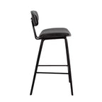 Tabouret de bar hauteur comptoir en bois et similicuir Fox 25,5 - Armen Living