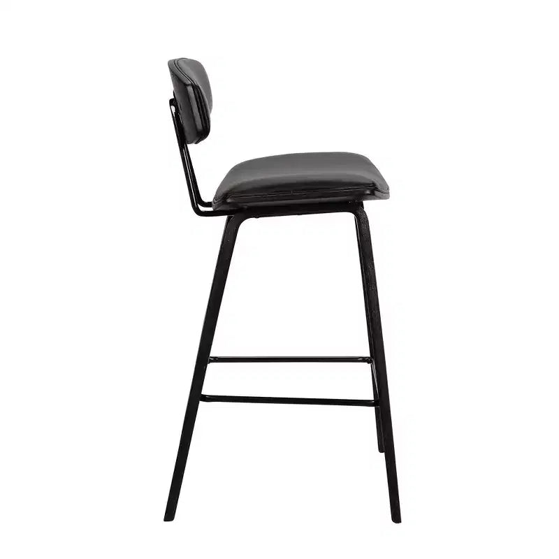 Tabouret de bar hauteur comptoir en bois et similicuir Fox 25,5 - Armen Living
