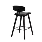 Tabouret de bar hauteur comptoir en bois et similicuir Fox 25,5 - Armen Living