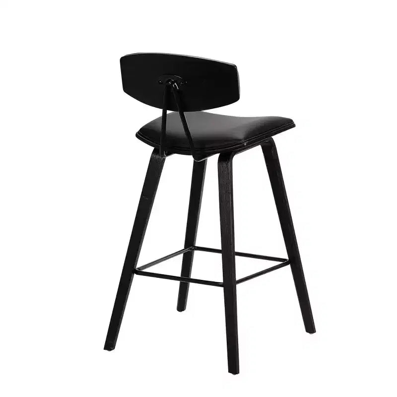 Tabouret de bar hauteur comptoir en bois et similicuir Fox 25,5 - Armen Living