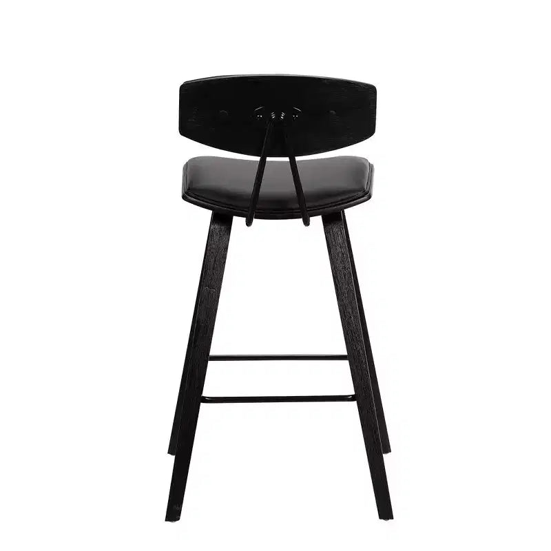 Tabouret de bar hauteur comptoir en bois et similicuir Fox 25,5 - Armen Living