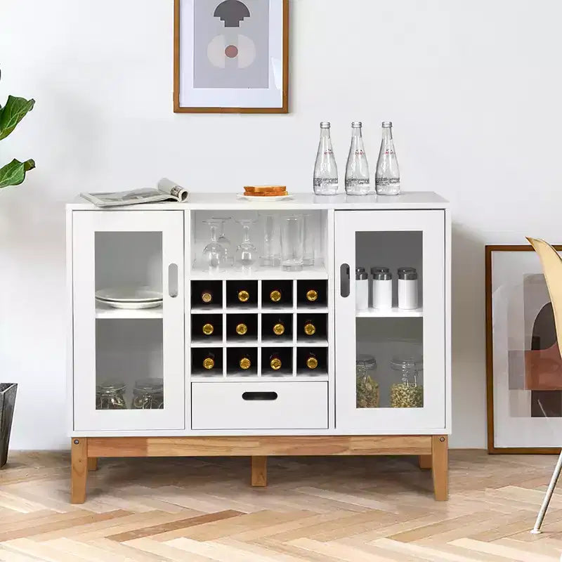 Meuble de rangement en bois Costway avec étagère et tiroir