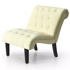 Costway Lot de 2 chaises d'appoint sans accoudoirs, rembourrées et capitonnées