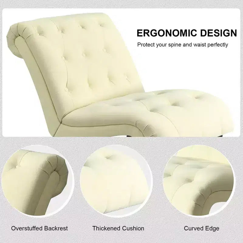 Costway Lot de 2 chaises d'appoint sans accoudoirs, rembourrées et capitonnées