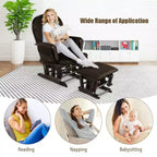 Costway Fauteuil à Bascule et Repose-Pieds pour Bébé avec Coussin