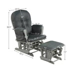 Costway Fauteuil à Bascule et Repose-Pieds pour Bébé avec Coussin