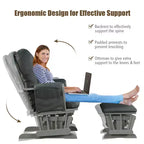 Costway Fauteuil à Bascule et Repose-Pieds pour Bébé avec Coussin