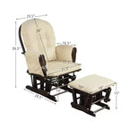 Costway Fauteuil à Bascule et Repose-Pieds pour Bébé avec Coussin
