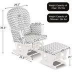 Costway Fauteuil à Bascule et Repose-Pieds pour Bébé avec Coussin