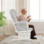 Costway Fauteuil à Bascule et Repose-Pieds pour Bébé avec Coussin