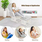 Costway Fauteuil à Bascule et Repose-Pieds pour Bébé avec Coussin