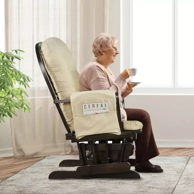 Costway Fauteuil à Bascule et Repose-Pieds pour Bébé avec Coussin