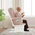 Costway Fauteuil à Bascule et Repose-Pieds pour Bébé avec Coussin
