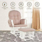 Costway Fauteuil à Bascule et Repose-Pieds pour Bébé avec Coussin