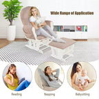 Costway Fauteuil à Bascule et Repose-Pieds pour Bébé avec Coussin