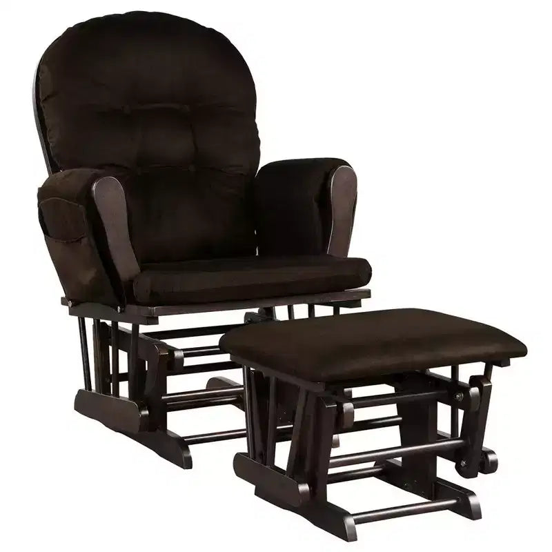 Costway Fauteuil à Bascule et Repose-Pieds pour Bébé avec Coussin