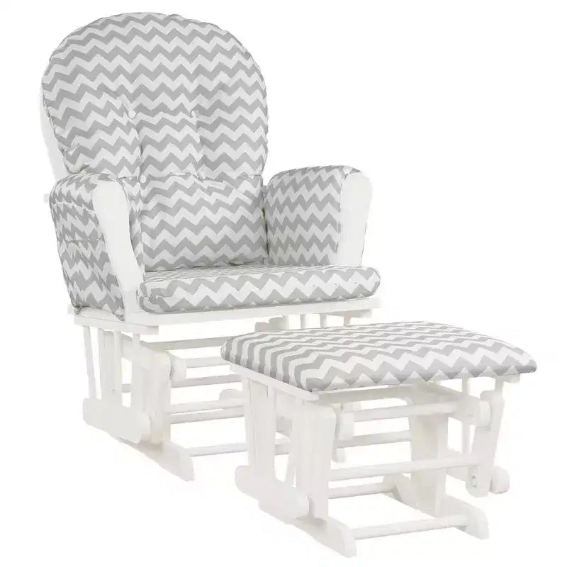 Costway Fauteuil à Bascule et Repose-Pieds pour Bébé avec Coussin