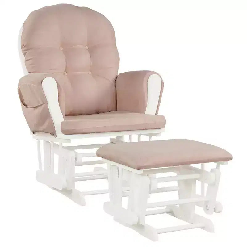 Costway Fauteuil à Bascule et Repose-Pieds pour Bébé avec Coussin