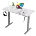 Bureau assis-debout 48 pouces Costway – Poste de travail réglable avec manivelle