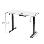 Bureau assis-debout 48 pouces Costway – Poste de travail réglable avec manivelle