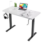 Bureau assis-debout 48 pouces Costway – Poste de travail réglable avec manivelle