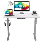 Bureau assis-debout 48 pouces Costway – Poste de travail réglable avec manivelle