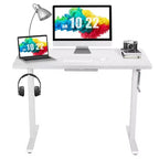 Bureau assis-debout 48 pouces Costway – Poste de travail réglable avec manivelle