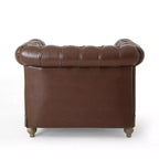 Fauteuil Club Chesterfield Capitoué Castalia avec Clous Décoratifs Midnight – Christopher Knight Home
