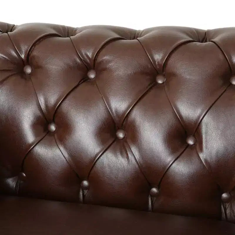Fauteuil Club Chesterfield Capitoué Castalia avec Clous Décoratifs Midnight – Christopher Knight Home