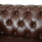 Fauteuil Club Chesterfield Capitoué Castalia avec Clous Décoratifs Midnight – Christopher Knight Home