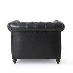 Fauteuil Club Chesterfield Capitoué Castalia avec Clous Décoratifs Midnight – Christopher Knight Home