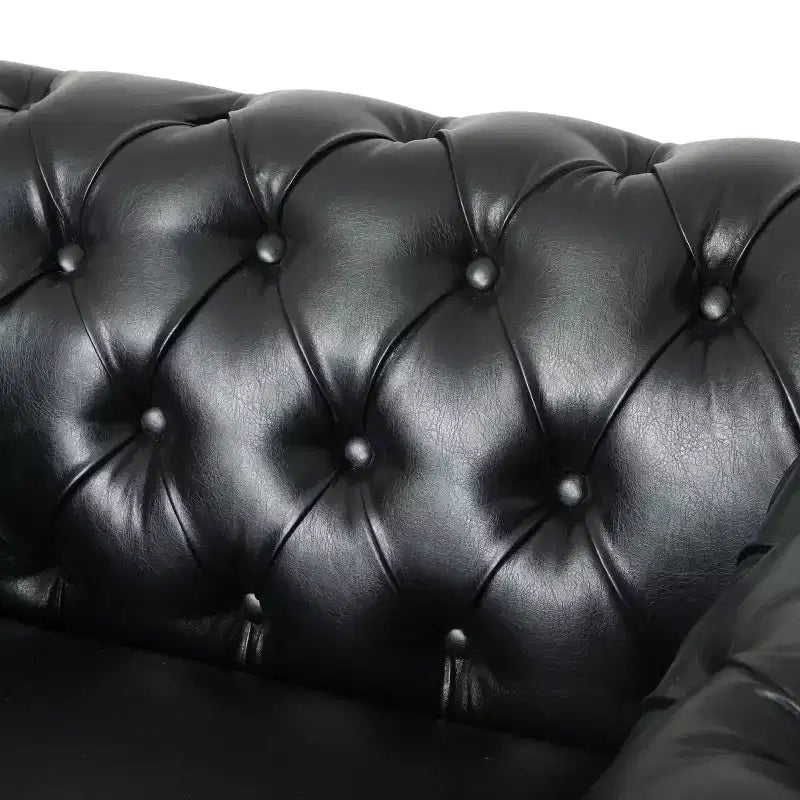 Fauteuil Club Chesterfield Capitoué Castalia avec Clous Décoratifs Midnight – Christopher Knight Home