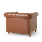 Fauteuil Club Chesterfield Capitoué Castalia avec Clous Décoratifs Midnight – Christopher Knight Home