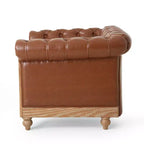 Fauteuil Club Chesterfield Capitoué Castalia avec Clous Décoratifs Midnight – Christopher Knight Home