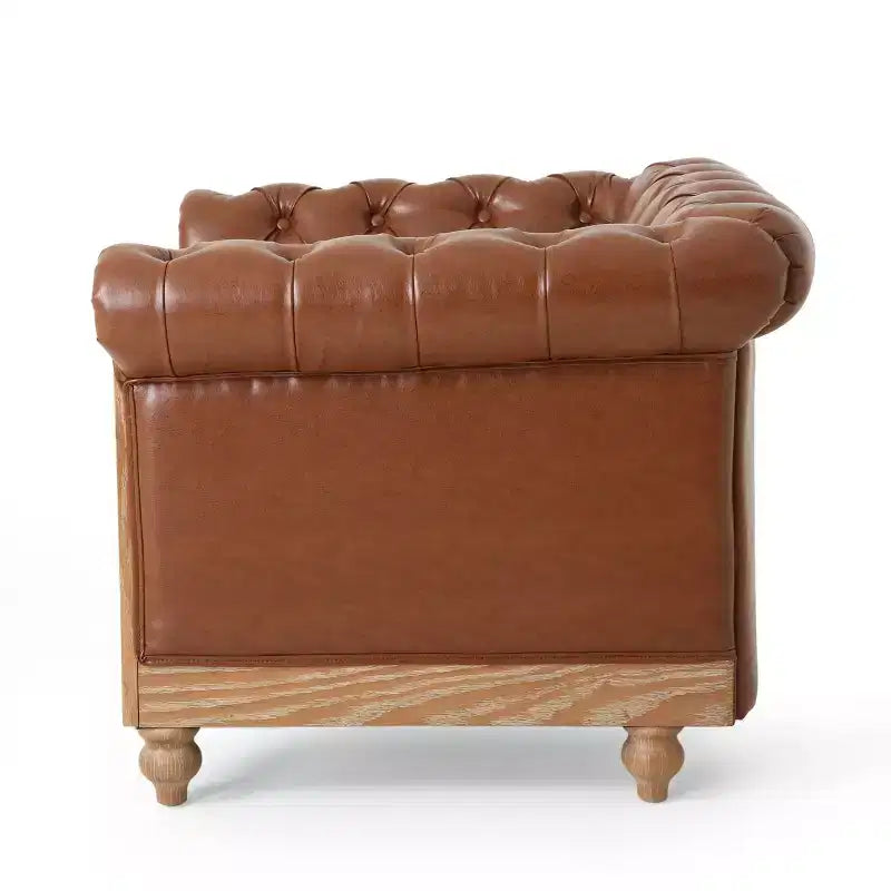 Fauteuil Club Chesterfield Capitoué Castalia avec Clous Décoratifs Midnight – Christopher Knight Home
