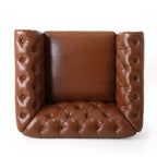 Fauteuil Club Chesterfield Capitoué Castalia avec Clous Décoratifs Midnight – Christopher Knight Home