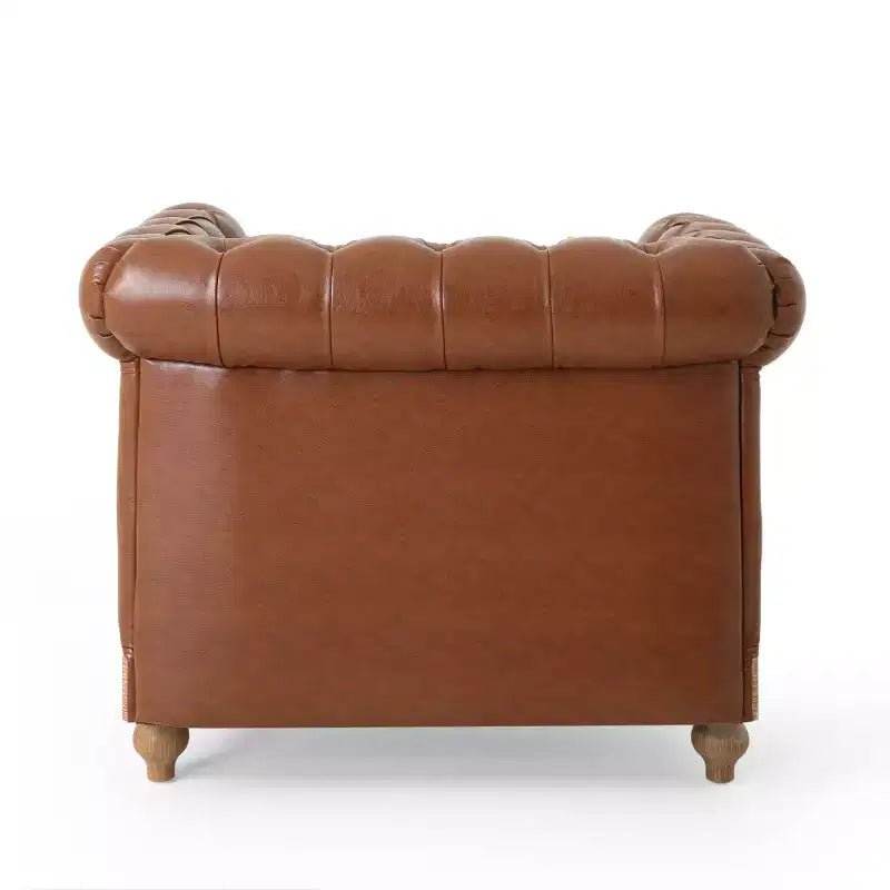 Fauteuil Club Chesterfield Capitoué Castalia avec Clous Décoratifs Midnight – Christopher Knight Home