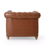 Fauteuil Club Chesterfield Capitoué Castalia avec Clous Décoratifs Midnight – Christopher Knight Home