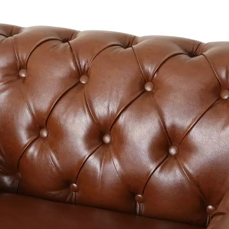 Fauteuil Club Chesterfield Capitoué Castalia avec Clous Décoratifs Midnight – Christopher Knight Home