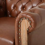 Fauteuil Club Chesterfield Capitoué Castalia avec Clous Décoratifs Midnight – Christopher Knight Home