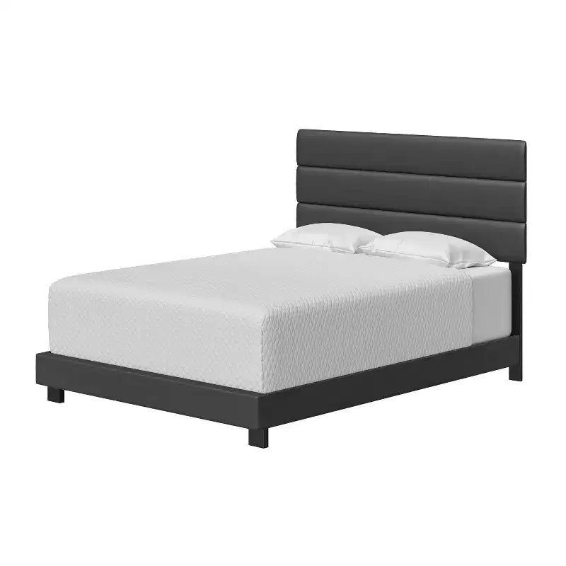Lit plateforme rembourré en similicuir Caprice - Eco Dream