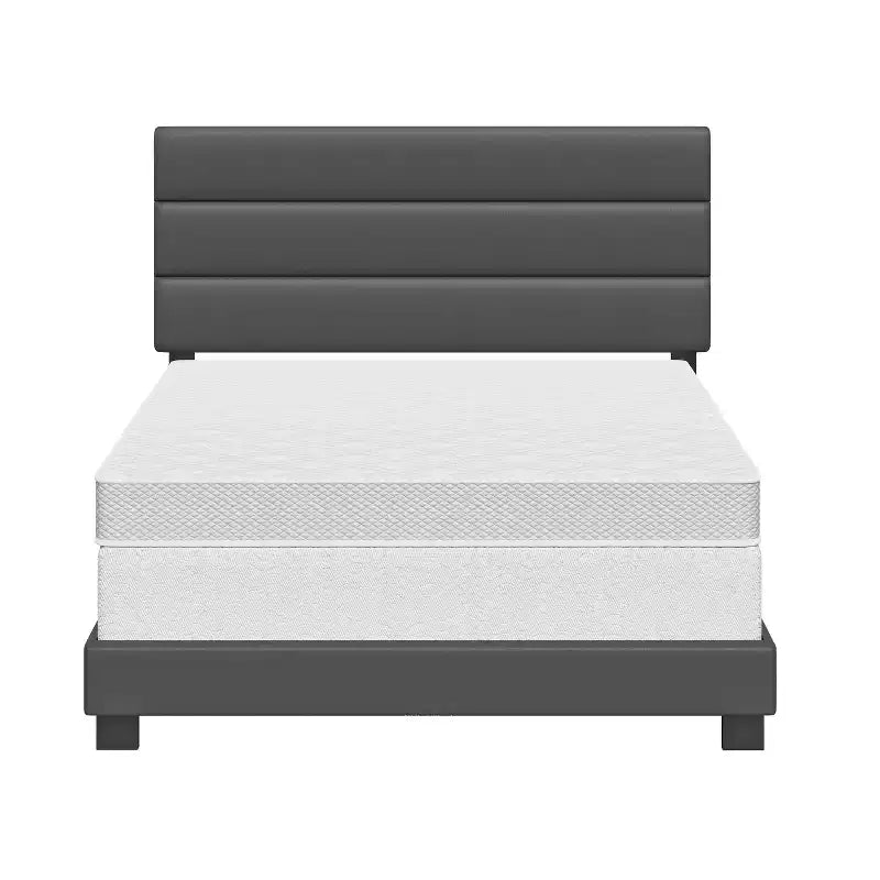 Lit plateforme rembourré en similicuir Caprice - Eco Dream