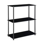 26.5 Designs2Go Classic Glass 3 Shelf Bookshelf - Breighton Home