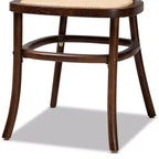 Ensemble de 2 chaises de salle à manger Garold en rotin tressé et bois avec canne - Baxton Studio