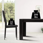 Costway Ensemble de 5 pièces Table à manger en bois et 4 chaises en tissu Maison Cuisine Moderne