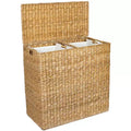 BirdRock Home Seagrass Oversized Divided Hamper with Liners - Honey